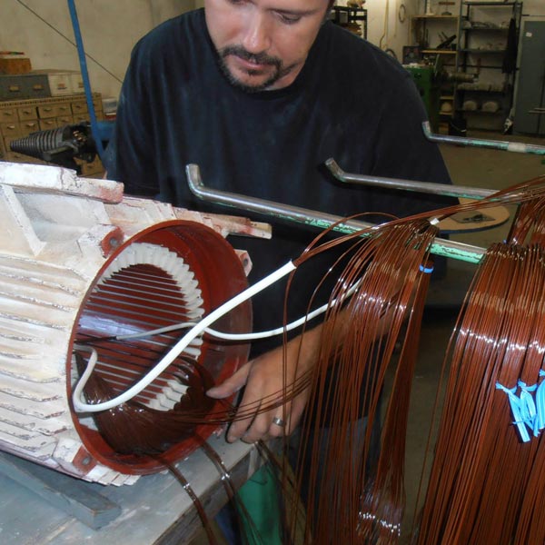 machinist rewinding wires